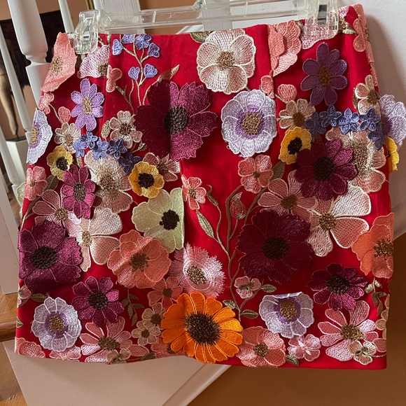 Anthropologie NWT Sz M (runs a little small) stunning Endless Rose floral skirt - Picture 13 of 16